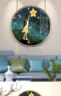 Tải file File tranh hiện đại pha lê gương KF92032 (gốc) làm file tranh quảng cáo