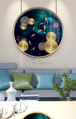 File PSD File tranh hiện đại pha lê gương KF92042 (gốc) nhiều lớp (multi-layer)