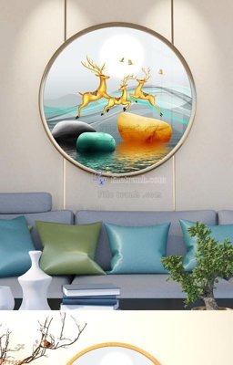 Chi tiết file tranh tráng gương File tranh hiện đại pha lê gương KF92059 (ảnh gốc)