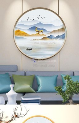 File PSD File tranh hiện đại pha lê gương KF92065 (gốc) cho designer