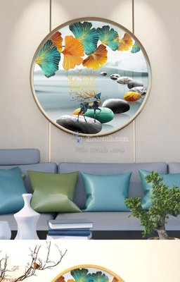 File gốc File tranh hiện đại pha lê gương KF92074 (in tráng gương) hiện đại