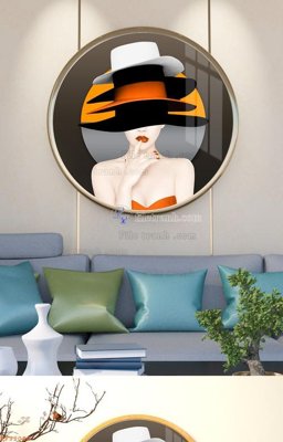 Tải file File tranh hiện đại pha lê gương KF92080 (gốc) chủ đề tâm linh