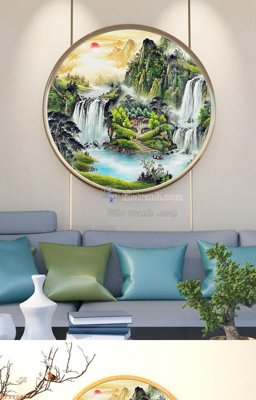 File tranh File tranh hiện đại pha lê gương KF92087 (gốc) chủ đề trừu tượng