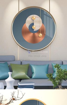 File gốc File tranh hiện đại pha lê gương KF92110 (phong cách) châu Âu