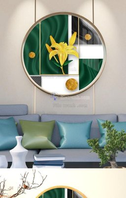 File gốc File tranh hiện đại pha lê gương KF92119 (in tráng gương) hiện đại