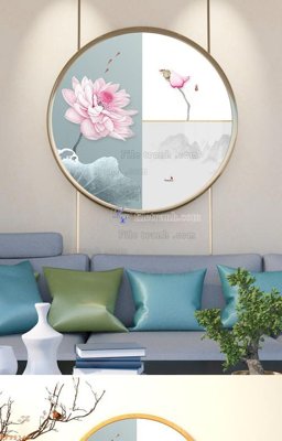 Tải file File tranh hiện đại pha lê gương KF92145 (gốc) in tranh tráng gương