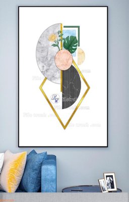 Ảnh gốc File tranh hiện đại pha lê gương KF92155 (độ nét cao) in tráng gương