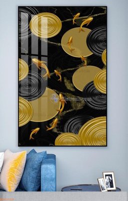 Ảnh gốc File tranh hiện đại pha lê gương KF92159 (nét căng) in mica