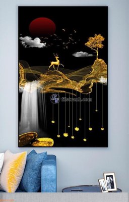 File ảnh File tranh hiện đại pha lê gương KF92180 (gốc) in Hiflex