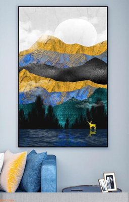 File PSD File tranh hiện đại pha lê gương KF92204 (gốc) nhiều lớp (multi-layer)