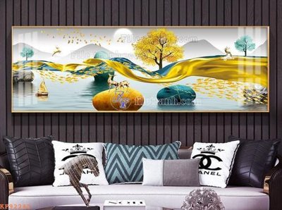 File tranh File tranh hiện đại pha lê gương KF92242 (gốc) chủ đề con người