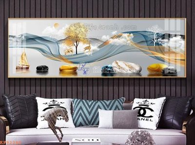 Download file gốc File tranh hiện đại pha lê gương KF92248 (in lụa) cao cấp