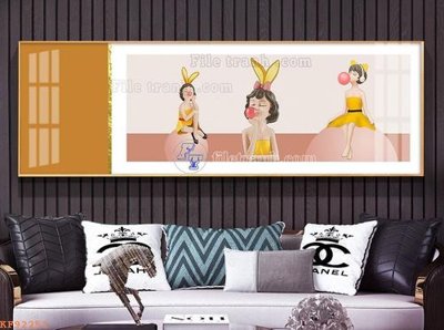 File PSD File tranh hiện đại pha lê gương KF92251 (gốc) nhiều lớp (multi-layer)