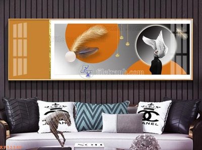 File tranh File tranh hiện đại pha lê gương KF92349 (gốc) chủ đề trẻ em