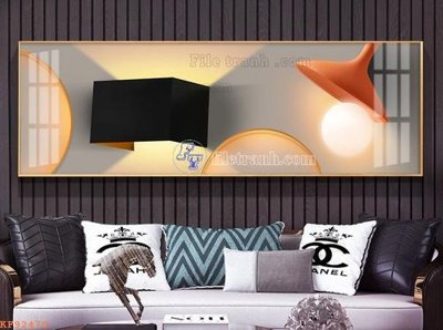 File in trần File tranh hiện đại pha lê gương KF92470 (bản gốc 3D) sống động