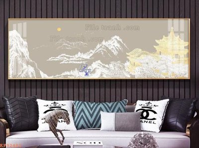 File tranh File tranh hiện đại pha lê gương KF92483 (bản gốc) treo tường