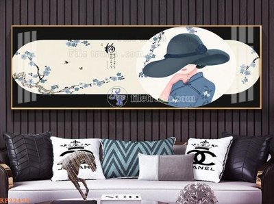 File tranh File tranh hiện đại pha lê gương KF92494 (gốc) chủ đề thiên nhiên