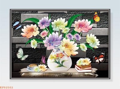 File gốc File tranh hiện đại pha lê gương KF92502 (in 3D) nghệ thuật