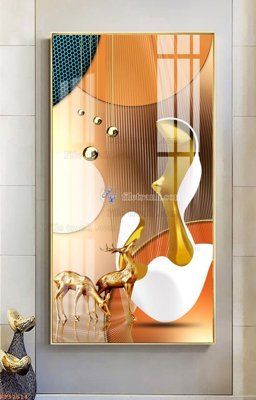 File gốc File tranh hiện đại pha lê gương KF92514 (vector) cho in ấn