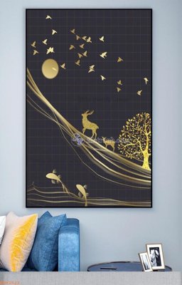 File tranh quảng cáo File tranh hiện đại pha lê gương KF92522 (file gốc) chuyên nghiệp