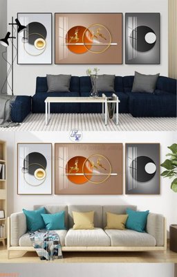 File gốc File tranh hiện đại pha lê gương KF92627 (phong cách) châu Âu