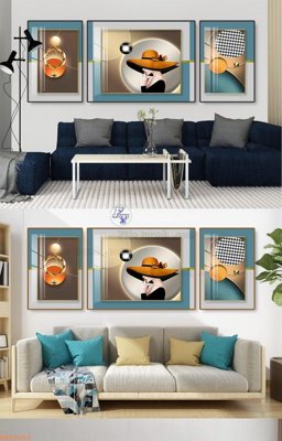 File tranh File tranh hiện đại pha lê gương KF92653 (bản gốc) trang trí văn phòng