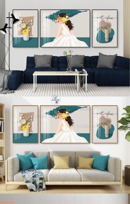 File tranh File tranh hiện đại pha lê gương KF92750 (gốc) in trên kính