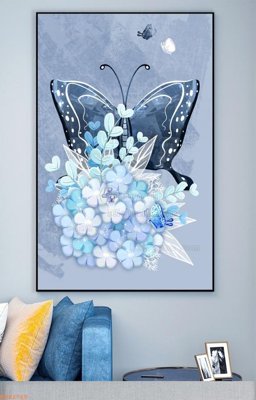 File in trần File tranh hiện đại pha lê gương KF92760 (file gốc) hoa văn 3D