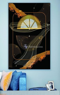 File tranh in trần 3D File tranh hiện đại pha lê gương KF92767 (ảnh gốc)