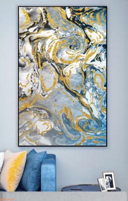 File in trần File tranh hiện đại pha lê gương KF92769 (bản gốc) mây trời