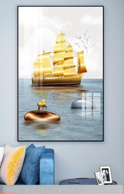 File tranh File tranh hiện đại pha lê gương KF92812 (gốc) chủ đề thiên nhiên