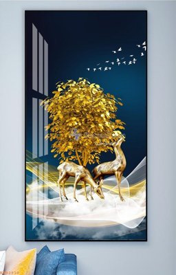 File gốc File tranh hiện đại pha lê gương KF92910 (phiên bản chuẩn) để in ấn