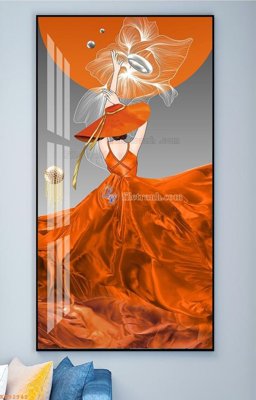 File gốc File tranh hiện đại pha lê gương KF92942 (chuẩn màu) cho in offset