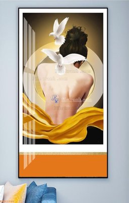 File gốc File tranh hiện đại pha lê gương KF92945 (thiết kế) cho in ấn