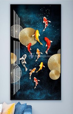 File gốc File tranh hiện đại pha lê gương KF92972 (in lụa) hoa văn cổ điển