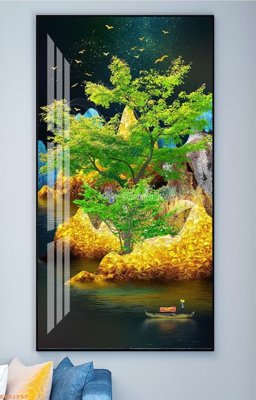 File tranh File tranh hiện đại pha lê gương KF92997 (gốc) in vải canvas