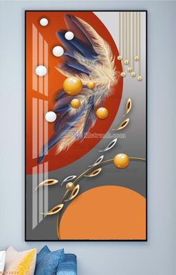 File gốc File tranh hiện đại pha lê gương KF93022 (phong cách) cổ điển