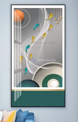 File gốc File tranh hiện đại pha lê gương KF93076 (in ấn) màu sắc trung thực