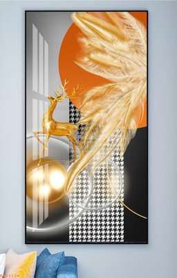 File ảnh File tranh hiện đại pha lê gương KF93129 (gốc) cho trang trí nội thất