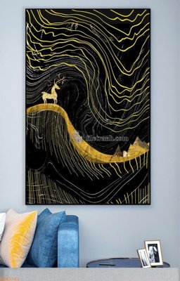 File gốc File tranh hiện đại pha lê gương KF93161 (trang trí) phòng làm việc