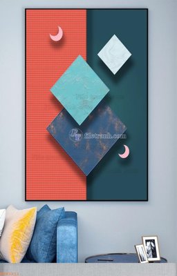 File gốc File tranh hiện đại pha lê gương KF93211 (phong cách) châu Âu