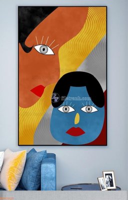 File in lụa File tranh hiện đại pha lê gương KF93225 (tân cổ điển) File tranh hiện đại pha lê gương KF93225