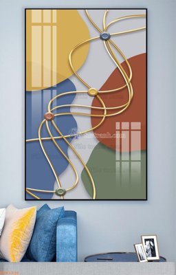 File tranh in trần File tranh hiện đại pha lê gương KF93236 (ảnh gốc siêu nét)