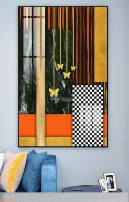 Download file tranh PSD File tranh hiện đại pha lê gương KF93280 để chỉnh sửa