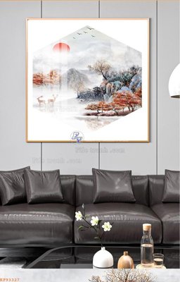 Ảnh gốc File tranh hiện đại pha lê gương KF93327 (siêu chi tiết) để in ấn