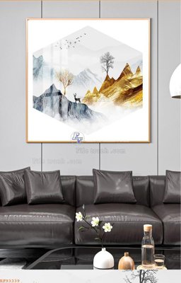 File gốc File tranh hiện đại pha lê gương KF93339 (dành cho trang trí nội thất)