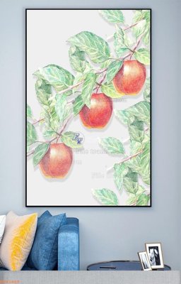 File tranh File tranh hiện đại pha lê gương KF93408 (bản gốc) in lụa dán tường