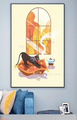 File gốc File tranh hiện đại pha lê gương KF93418 (trang trí) cho phòng khách