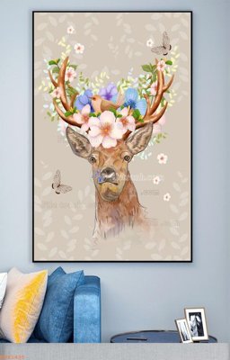 File tranh PSD File tranh hiện đại pha lê gương KF93435 chất lượng cao