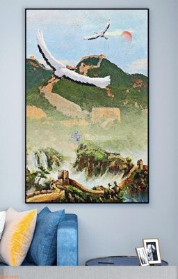 File tranh File tranh hiện đại pha lê gương KF93496 (ảnh gốc) in trần 3D